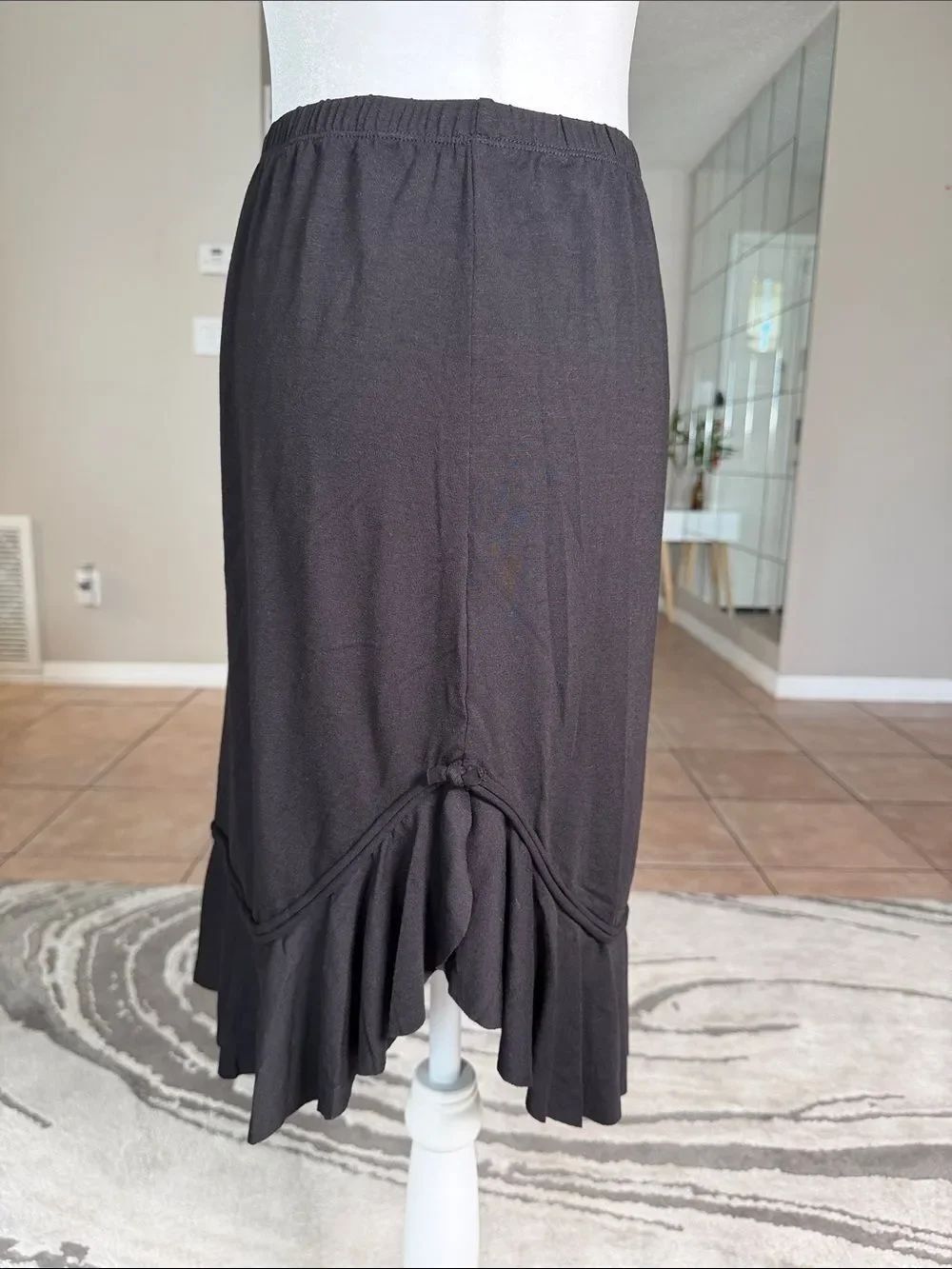 Max Studio Black High-Low Ruffle Skirt - Picture 3 of 7